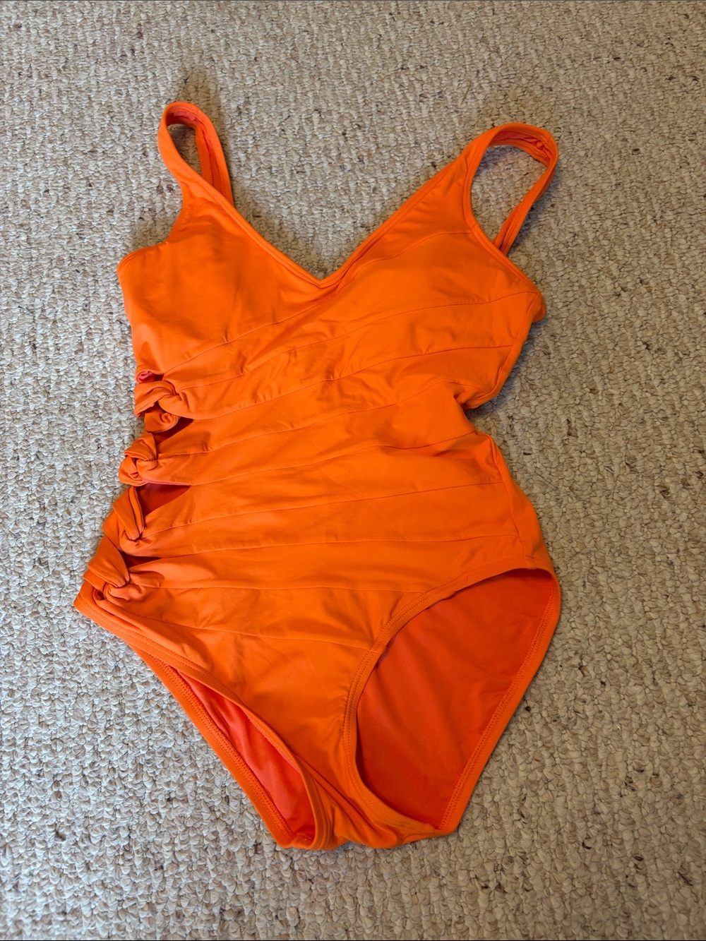 Carmen Marc Valvo Women’s  Orange One-Piece Swimsuit